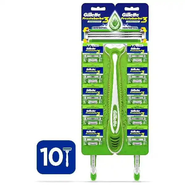 Máquina de Afeitar Desechable Gillette Prestobarba3 Sensitive 1 ud