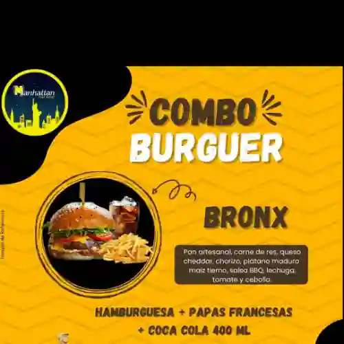 Combo Hamburguesa Bronx