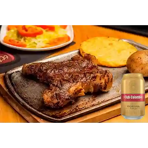 Combo Churrasco + Club col. Dorada Lta 330ml