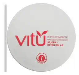 Vitu Polvo Compacto Jojoba y Filtro Solar Tono 05 Cacao