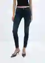 Jean Pushup Blueblack Talla 48 Mujer Mango