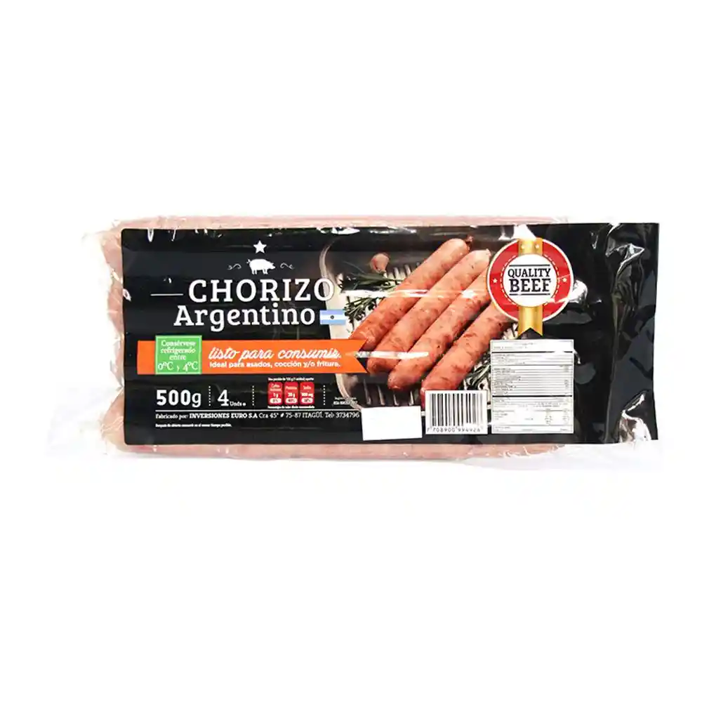 Chorizo Argentino Quality Beef*500gr