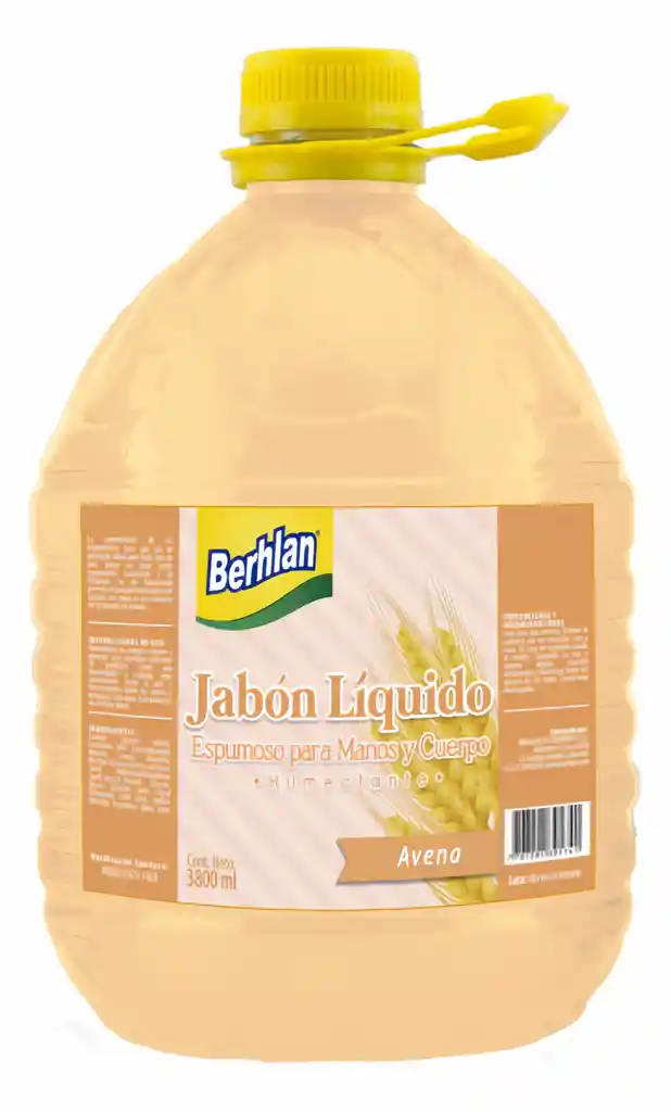 Berhlan Jabón Antibacterial Líquido de Avena
