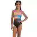 Vestido de Baño Splashback Radial Faded Fun Junior Femenino Negro-08