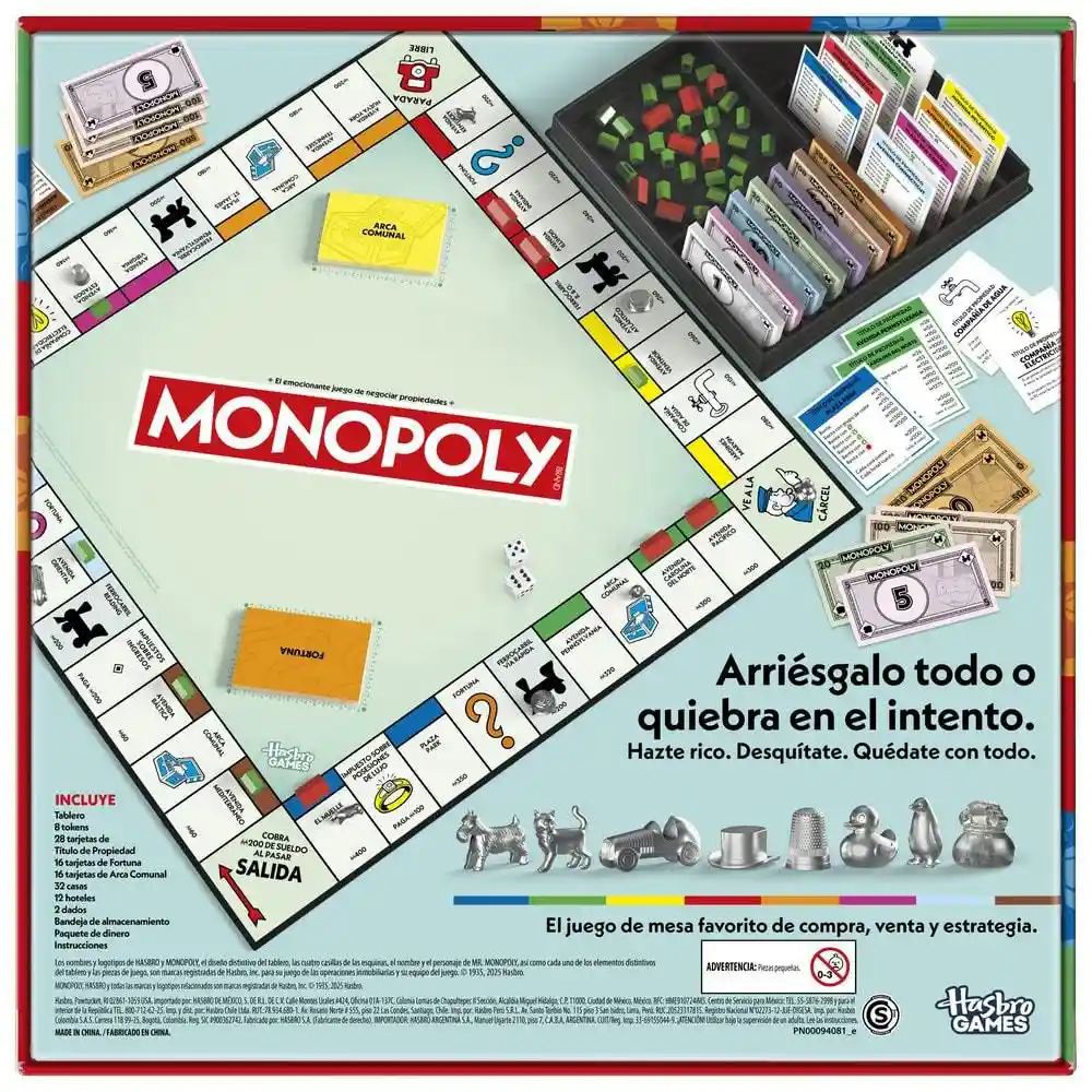 Juego de Mesa Monopoly Clásico Hasbro Gaming
