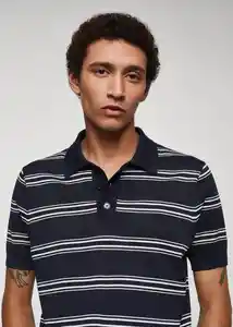 Camiseta Polo Raya Navy Talla S Hombre Mango