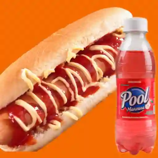 Hot dog americano + gaseosa