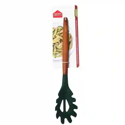 Cuchara Pasta Silicona Mango Madera Melvic 443000135