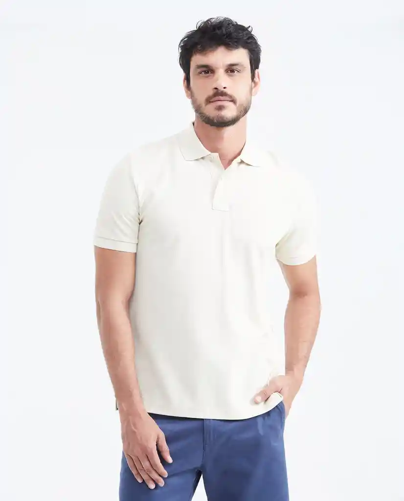 Camiseta Polo Classic Hombre Beige Ostra Talla S Chevignon