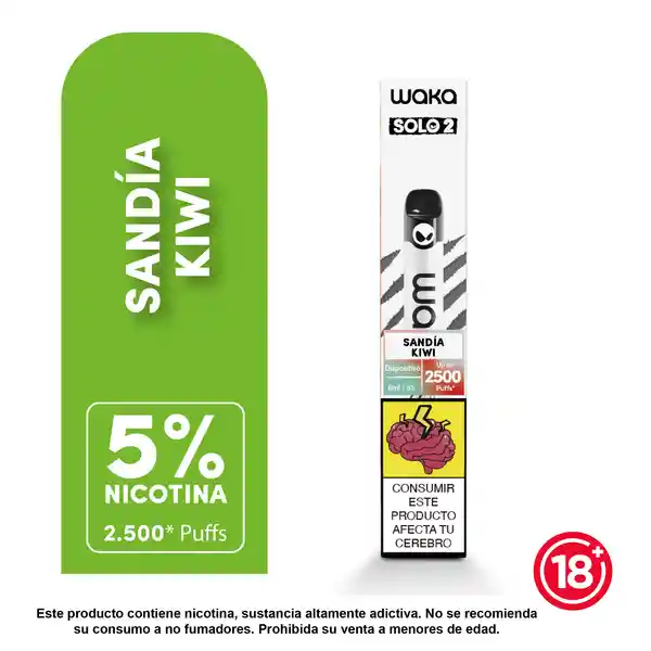 WAKA Vape Solo 2 Watermelon Kiwi-5% 2500 Puff