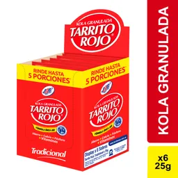 Kola Granulada Tarrito Rojo Tradicional 25 g x 6 und