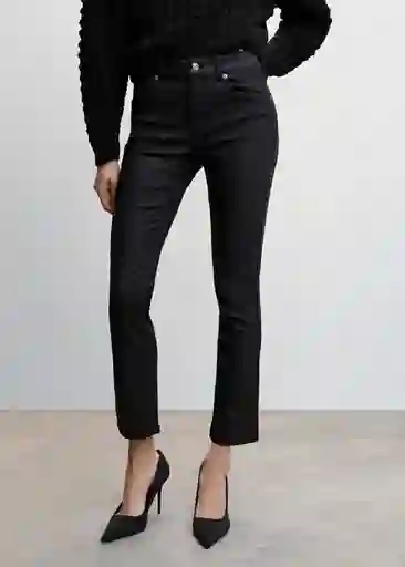 Pantalón Jean Kyle Negro Talla 32 Mujer Mango