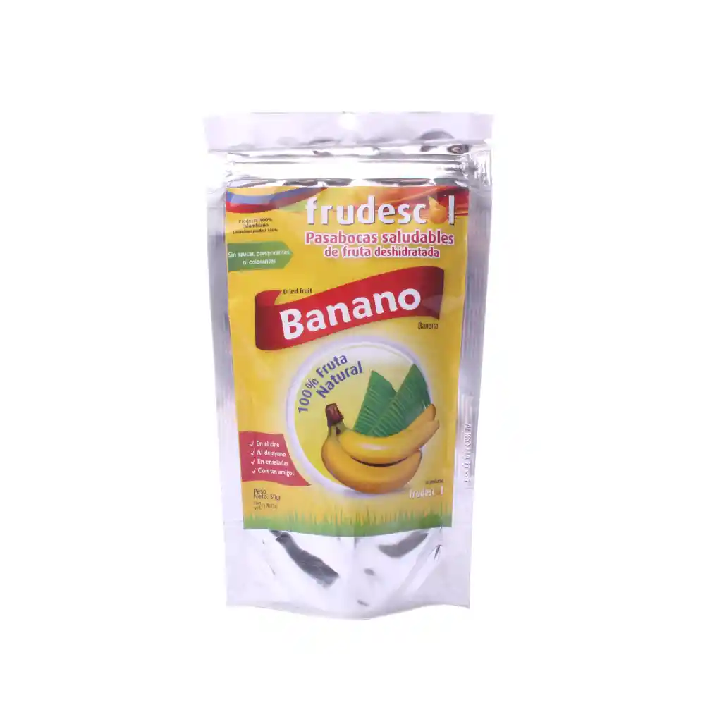 Frudescol Pasabocas de Banano Deshidratado 