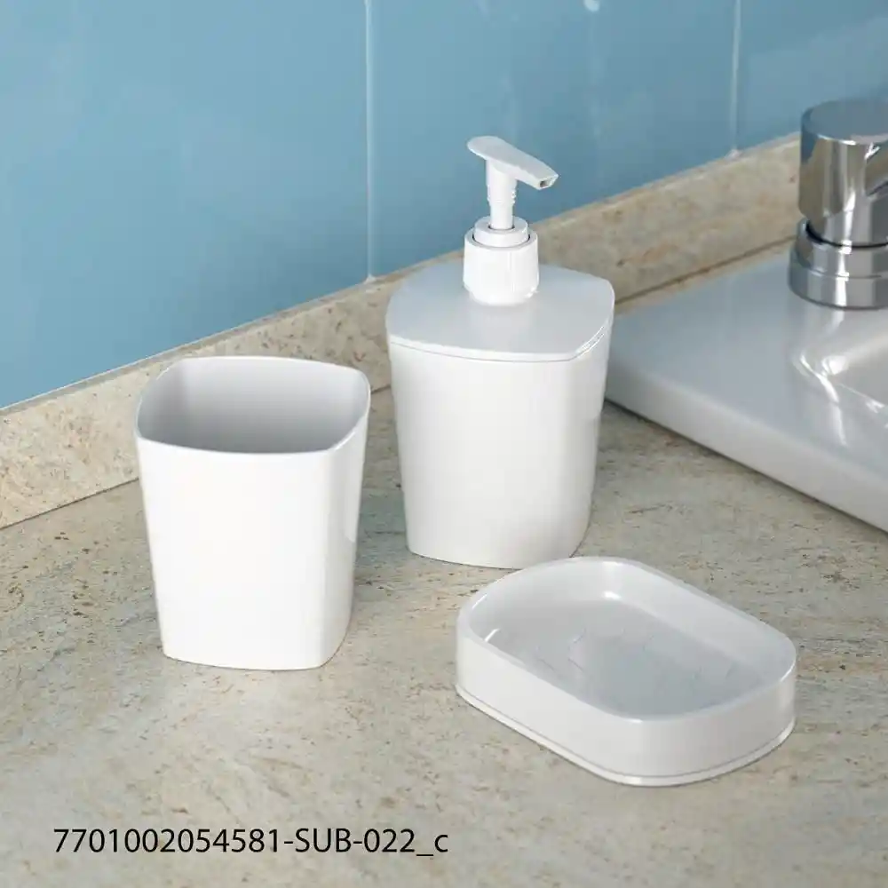 Set X 3 Accesorios Baño Blanco Finlandek Setab