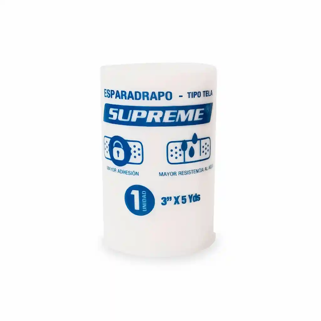 Esparadrapo Tela Supreme Blanco 3 x 5 Yardas