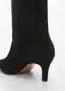 Botines Hiro Negro Talla 40 Mujer Mango