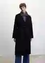 Abrigo Batin Negro Talla M Mujer Mango