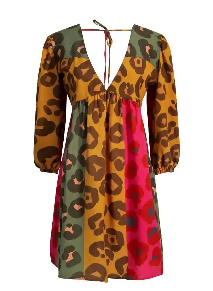 Vestido Corto S-verde Mil