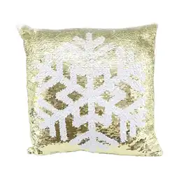Cojín Con Lentejuelas Diseño Copo Krea