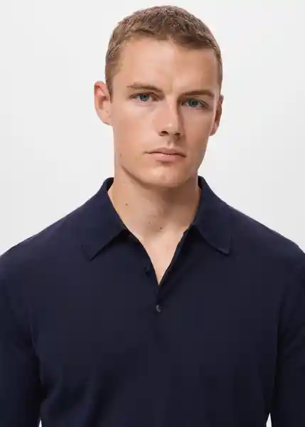 Camiseta Polo Willys Navy Talla S Hombre Mango