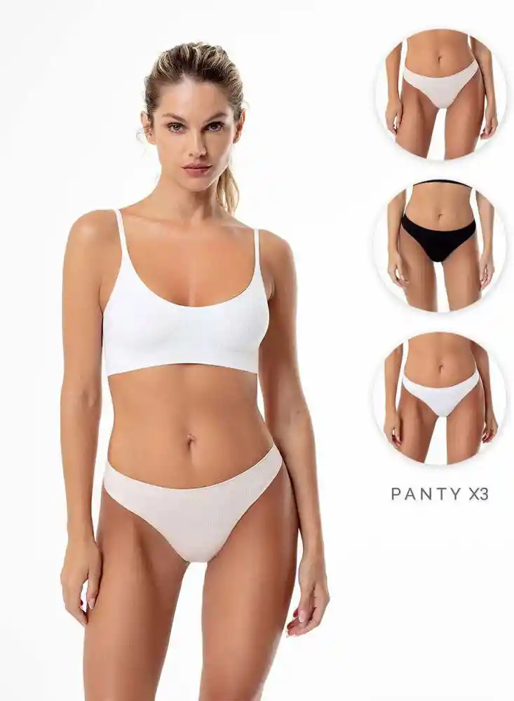 Panty Paq Brasilera Mujer M-surtido