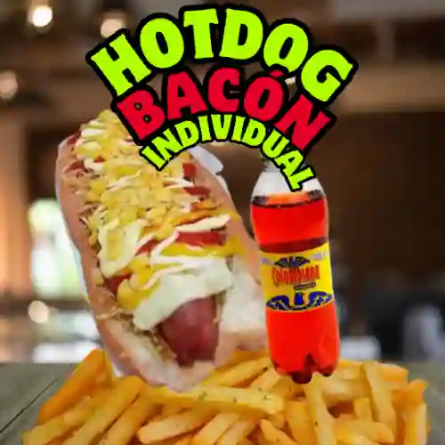 Hotdog Bacon + Papas + Gaseosa