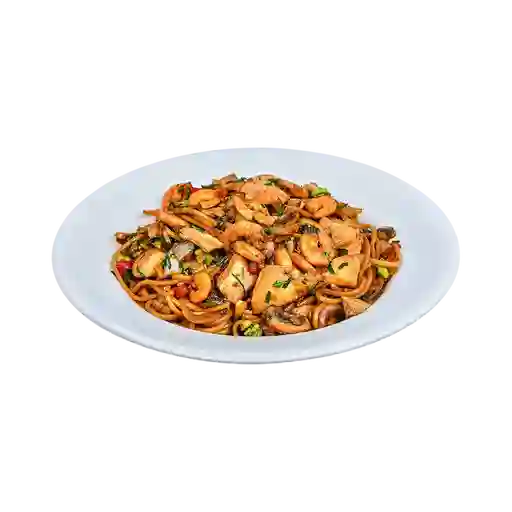 Lo Mein de Camarón y Pollo