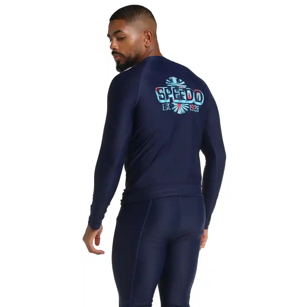 Camiseta Manga Larga Sunshine True Dot Linear Hombre Azul-xl