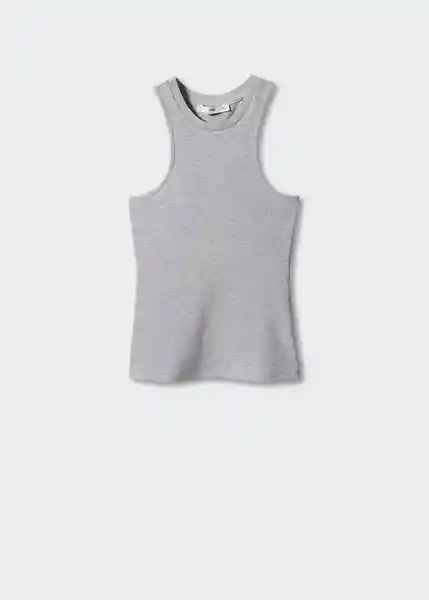 Top Feta Gris Claro Vigoré Talla S Mujer Mango