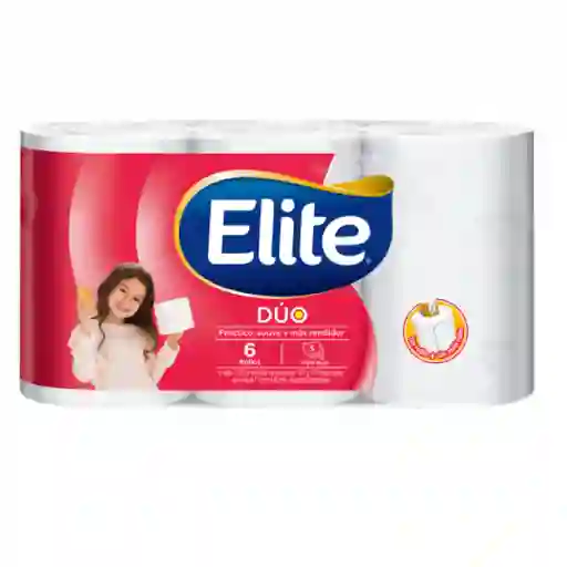 Elite Papel Higiénico Triple Hoja Dúo Pack x6
