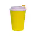 Vaso Tapa Fibra Mostaza 300 mL Diseño 0001 Casaideas