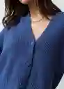 Blusa Tejido Mujer Azul Cetaceo Talla S 482G033 Naf Naf