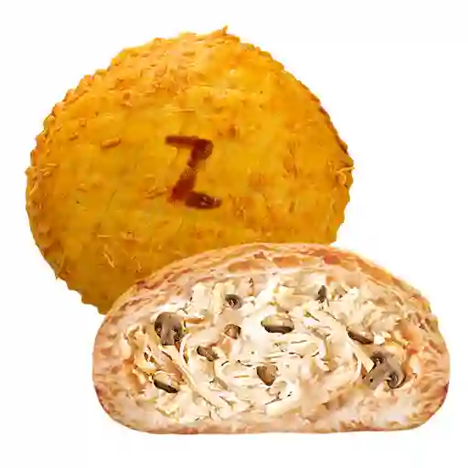 Pastel pollo champiñones