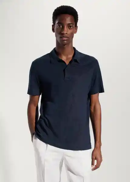 Camisa Polo Amberes Navy Talla XS Hombre Mango