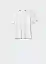Camiseta Basic4 Offwhite Talla 06 Niños Mango