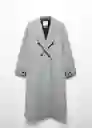 Abrigo Gauguin Gris Talla 18 Mujer Mango