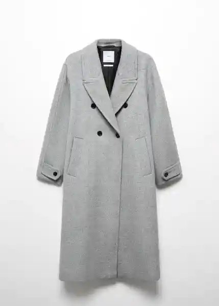 Abrigo Gauguin Gris Talla 18 Mujer Mango