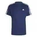 Adidas Camiseta Tr-es Base 3s Para Hombre Azul Talla M