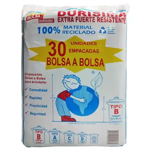 Servibolsa Bolsa Basura Tipo Industrial Durisima 65-90