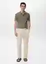 Pantalón Romelino Crudo Talla 42 Hombre Mango