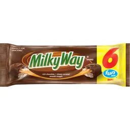 Milky Way Fun Size 6 barras de chocolate con caramelo y nougat 95.3 g