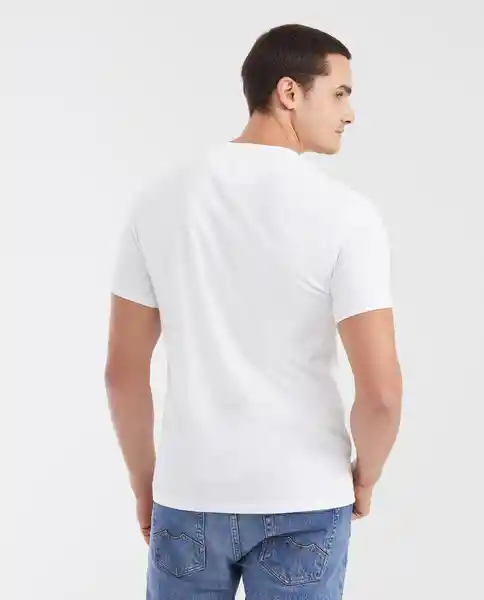 Camiseta V Neck Masculino Blanco 0 Claro Talla XL Chevignon