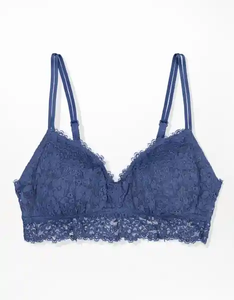 American Eagle Bralette Encaje Push up Naval Oscuro Talla M