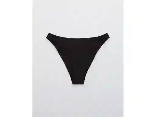 American Eagle Braga de Bikini Aerie Ribbed Negro Talla X-Small