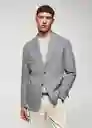Blazer Americana Verner Gris Talla 50 Hombre Mango