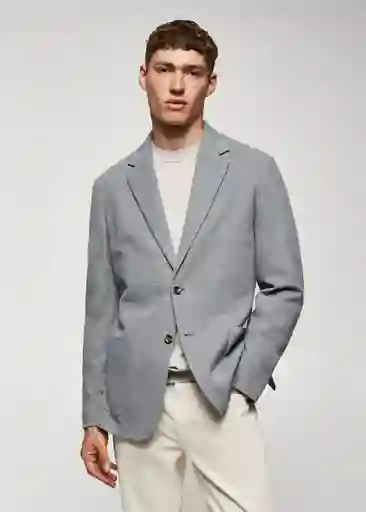 Blazer Americana Verner Gris Talla 50 Hombre Mango