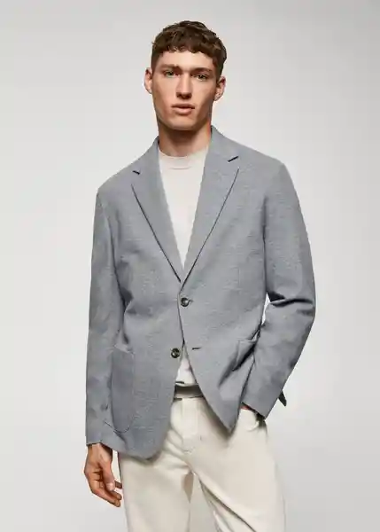 Blazer Americana Verner Gris Talla 50 Hombre Mango