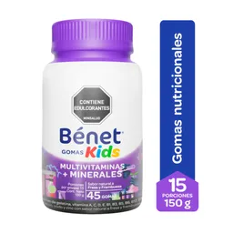 Bénet Multivitamínico Gomas Kids + Minerales Sin Azúcar