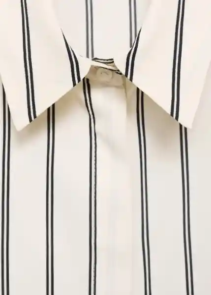 Camisa Basic Crudo Talla M Mujer Mango