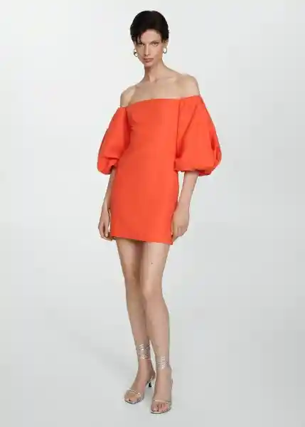 Vestido Tulipa Coral Talla Xl Mujer Mango